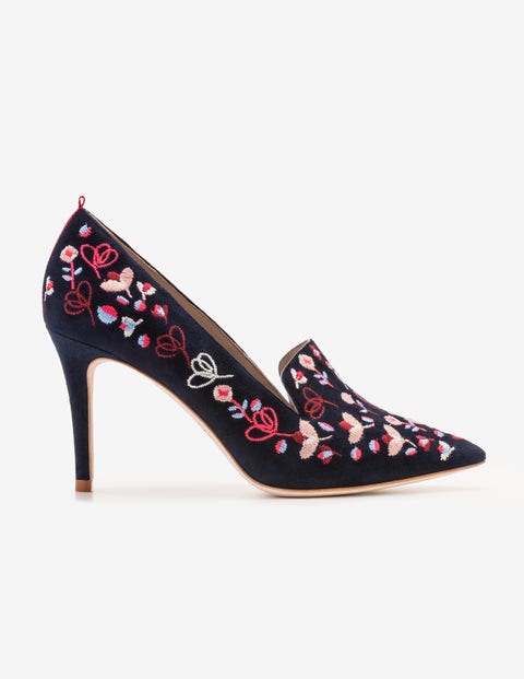 Millie Courts - Navy Embroidered Millie Courts - Navy Embroidered