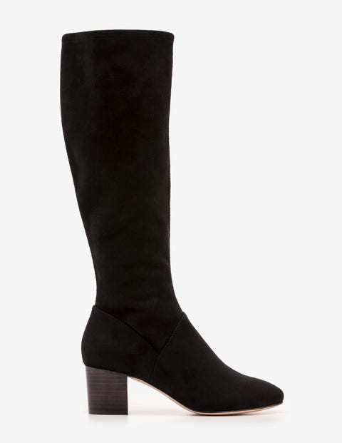 Round Toe Stretch Boots - Black Round Toe Stretch Boots - Black