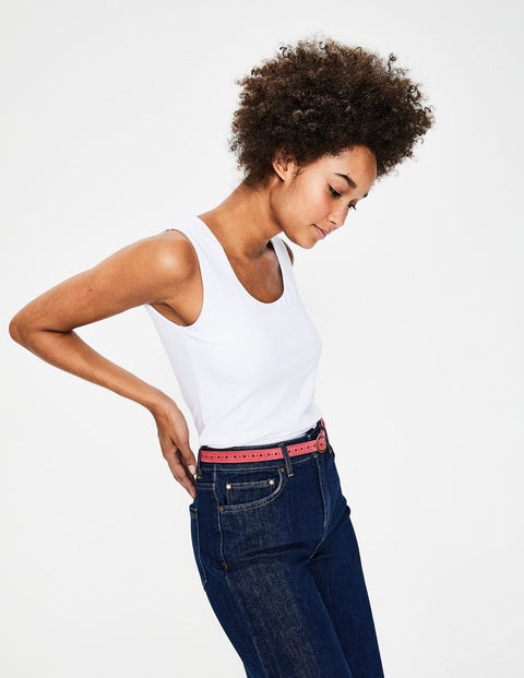 Brogued Belt - Pop Peony Brogued Belt - Pop Peony