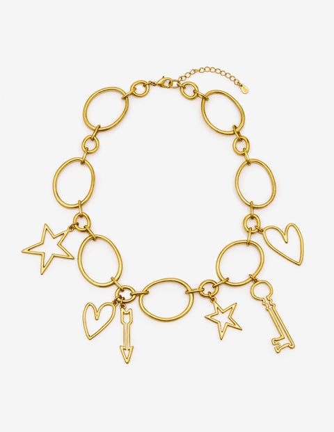 Charming Necklace - Antique Gold Metallic Charming Necklace - Antique Gold Metallic