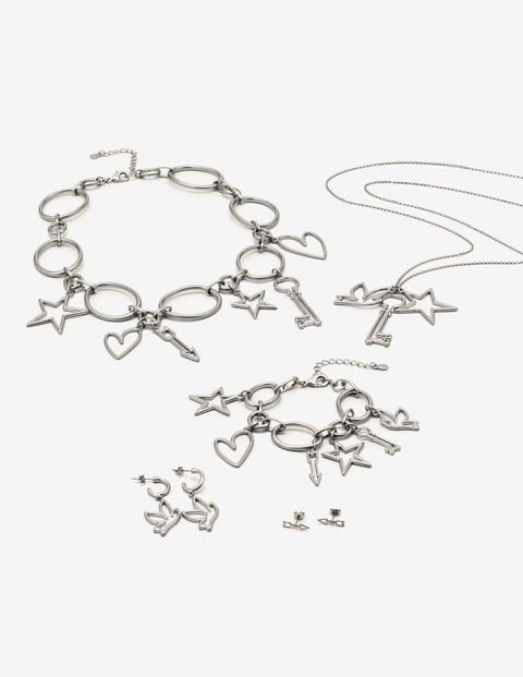 Bracelet Charming - Argent patiné métallique Bracelet Charming - Argent patiné métallique