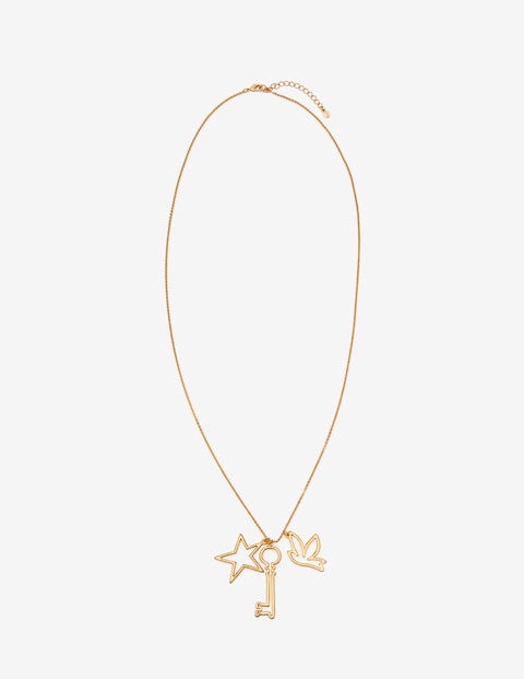Charming Longline Pendant - Antique Gold Metallic Charming Longline Pendant - Antique Gold Metallic