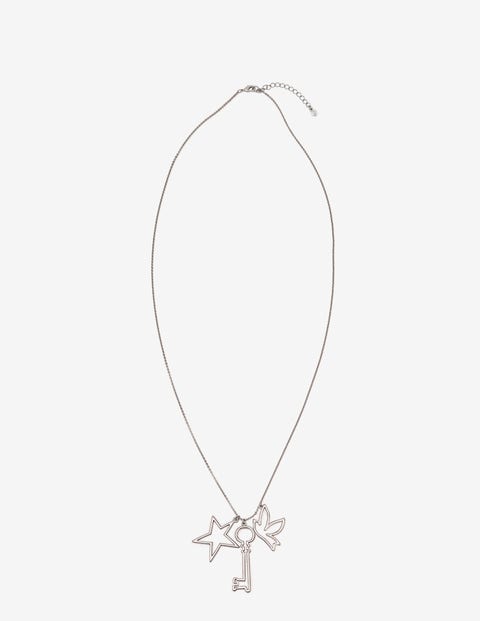 Charming Longline Pendant - Antique Silver Metallic Charming Longline Pendant - Antique Silver Metallic