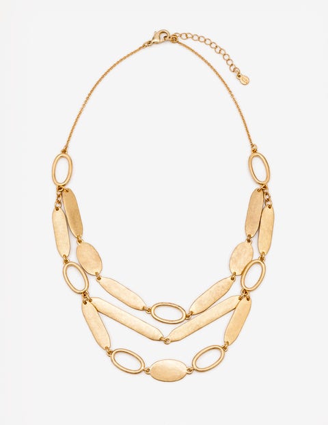 Shapely Necklace - Antique Gold Metallic Shapely Necklace - Antique Gold Metallic