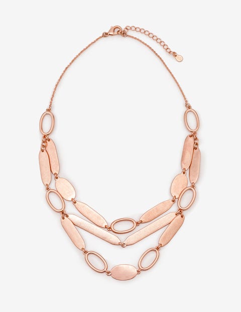 Shapely Necklace - Antique Rose Gold Metallic Shapely Necklace - Antique Rose Gold Metallic