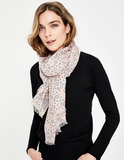 Printed Merino Scarf - Milkshake Star Doodle Printed Merino Scarf - Milkshake Star Doodle
