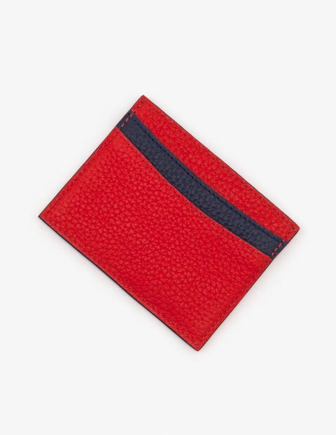 Leather Card Holder - Post Box Red and Rose Gold Leather Card Holder - Post Box Red and Rose Gold