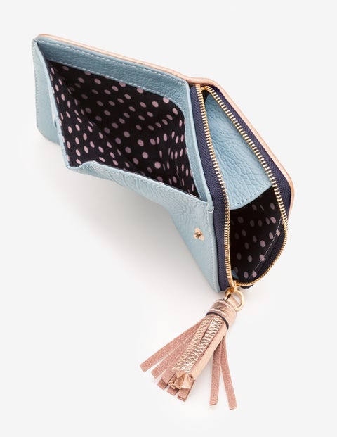 Leather Square Tassel Purse - Heritage Blue Leather Square Tassel Purse - Heritage Blue