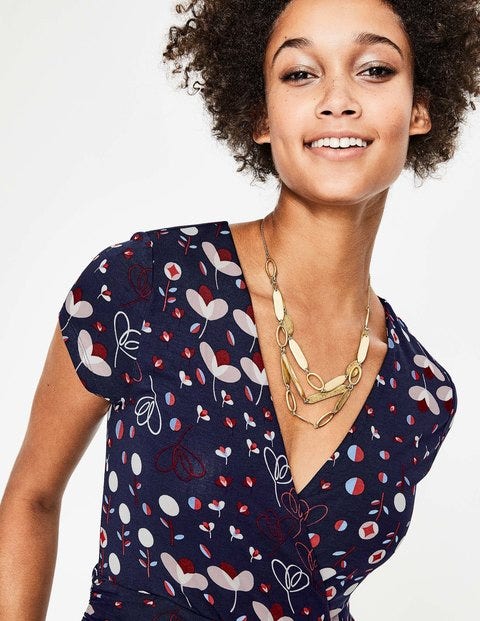 Lily Jersey Dress - Navy Meadow Lily Jersey Dress - Navy Meadow