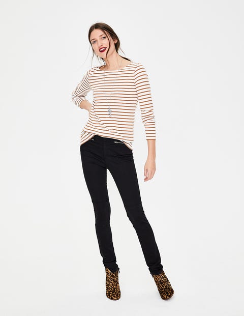 Long Sleeve Breton - Ivory/ Gingerbread Long Sleeve Breton - Ivory/ Gingerbread