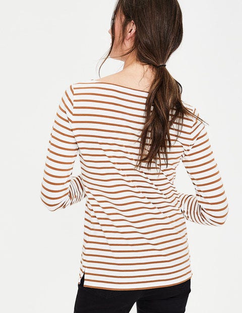 Long Sleeve Breton - Ivory/ Gingerbread Long Sleeve Breton - Ivory/ Gingerbread
