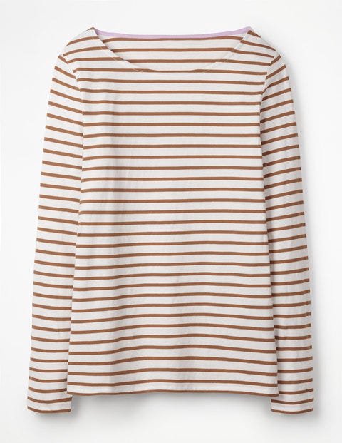 Long Sleeve Breton - Ivory/ Gingerbread Long Sleeve Breton - Ivory/ Gingerbread