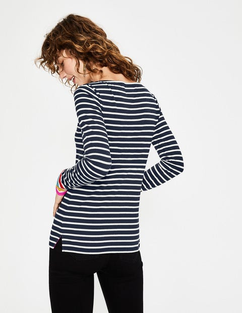 Long Sleeve Breton - Navy Multi Stripe Long Sleeve Breton - Navy Multi Stripe