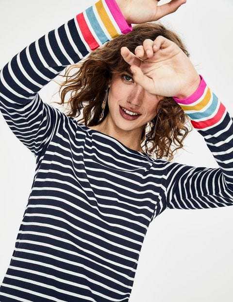 Long Sleeve Breton - Navy Multi Stripe Long Sleeve Breton - Navy Multi Stripe