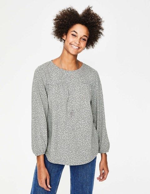 Freya Jersey Top - Grey Marl Arrows Freya Jersey Top - Grey Marl Arrows