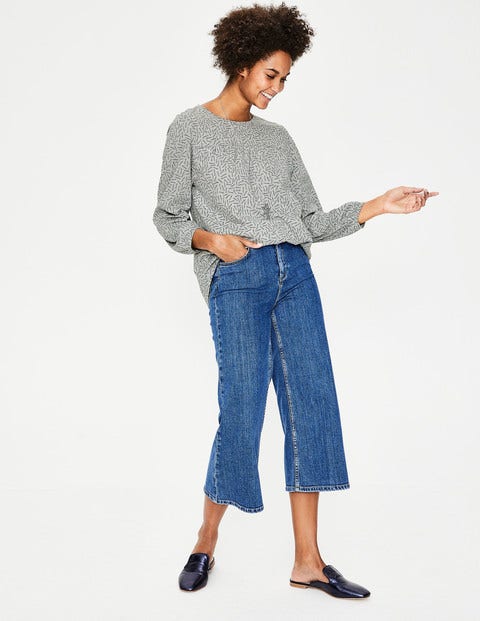 Freya Jersey Top - Grey Marl Arrows Freya Jersey Top - Grey Marl Arrows