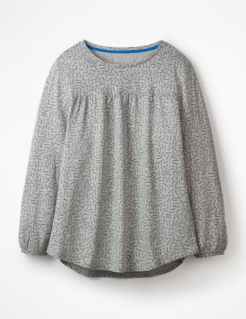 Freya Jersey Top - Grey Marl Arrows Freya Jersey Top - Grey Marl Arrows