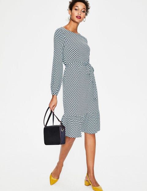 Holly Jersey Dress - Heritage Blue Trellis Holly Jersey Dress - Heritage Blue Trellis
