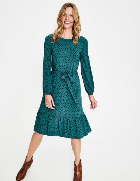 Holly Jersey Dress - Drake/Navy Scattered Spot Holly Jersey Dress - Drake/Navy Scattered Spot
