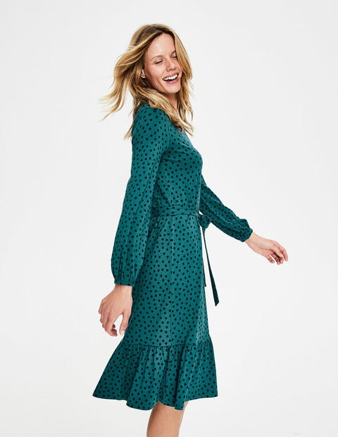 Holly Jersey Dress - Drake/Navy Scattered Spot Holly Jersey Dress - Drake/Navy Scattered Spot