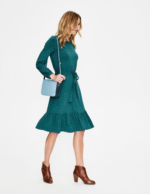 Holly Jersey Dress - Drake/Navy Scattered Spot Holly Jersey Dress - Drake/Navy Scattered Spot