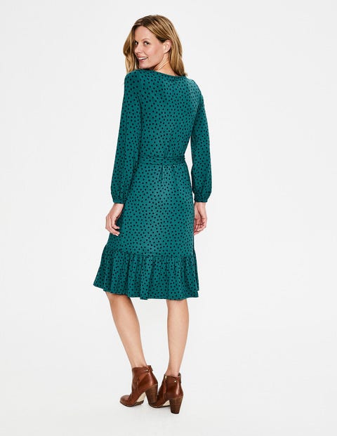 Holly Jersey Dress - Drake/Navy Scattered Spot Holly Jersey Dress - Drake/Navy Scattered Spot
