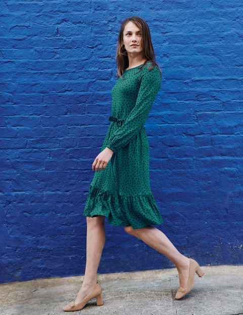 Holly Jersey Dress - Drake/Navy Scattered Spot Holly Jersey Dress - Drake/Navy Scattered Spot