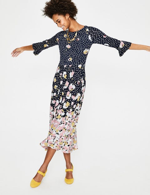 Blossom Jersey Dress - Navy Painted Peony Blossom Jersey Dress - Navy Painted Peony