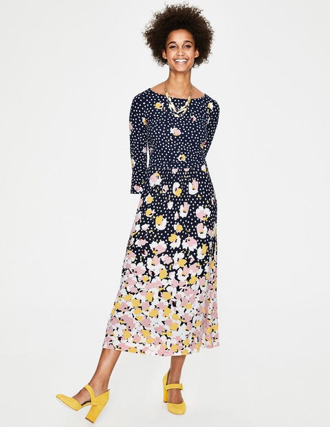 Blossom Jersey Dress - Navy Painted Peony Blossom Jersey Dress - Navy Painted Peony