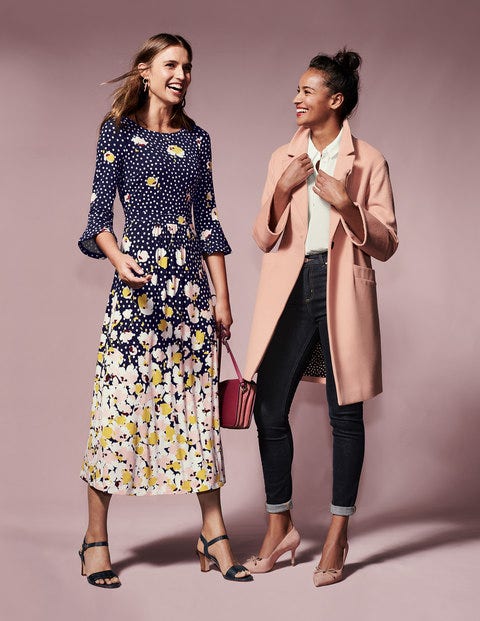 Blossom Jersey Dress - Navy Painted Peony Blossom Jersey Dress - Navy Painted Peony
