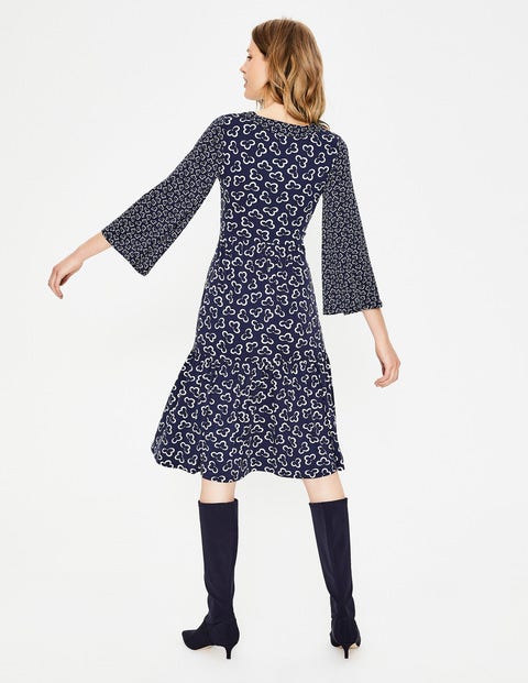 Hettie Jersey Dress - Navy Floral Cloud Hettie Jersey Dress - Navy Floral Cloud