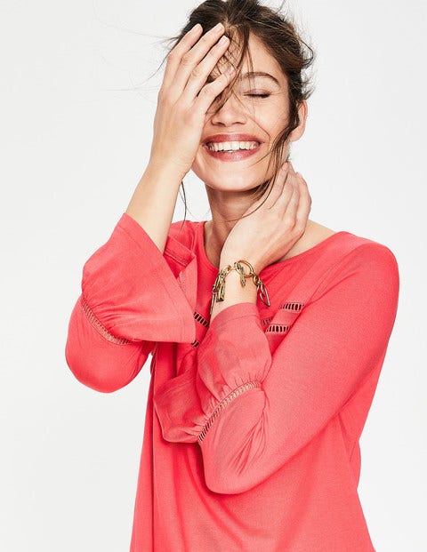 Gracie Jersey Top - Pop Peony Gracie Jersey Top - Pop Peony