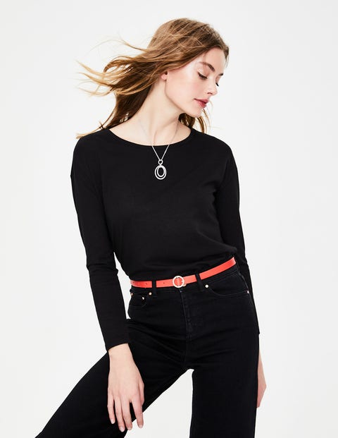 Supersoft Dropped Shoulder Tee - Black Supersoft Dropped Shoulder Tee - Black