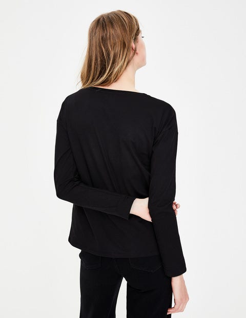Supersoft Dropped Shoulder Tee - Black Supersoft Dropped Shoulder Tee - Black