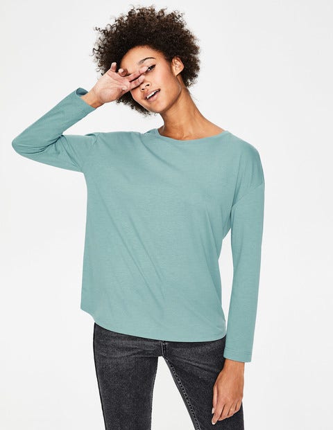 Supersoft Dropped Shoulder Tee - Heritage Blue Supersoft Dropped Shoulder Tee - Heritage Blue