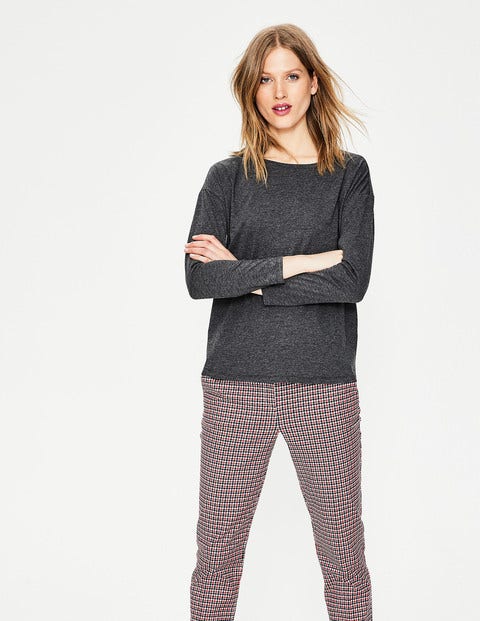 Supersoft Dropped Shoulder Tee - Charcoal Marl Supersoft Dropped Shoulder Tee - Charcoal Marl