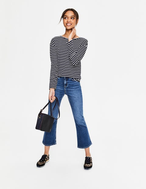 Supersoft Dropped Shoulder Tee - Navy/Ivory Supersoft Dropped Shoulder Tee - Navy/Ivory