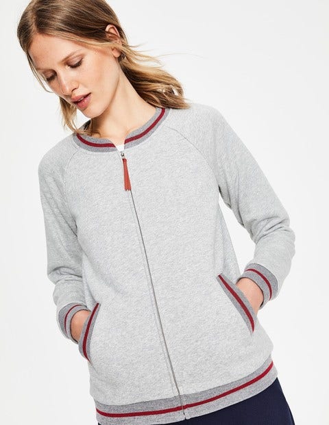 Whitstable Jersey Jacket - Grey Marl Whitstable Jersey Jacket - Grey Marl