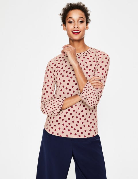 Althea Jersey Top - Milkshake Dotty Spot Althea Jersey Top - Milkshake Dotty Spot