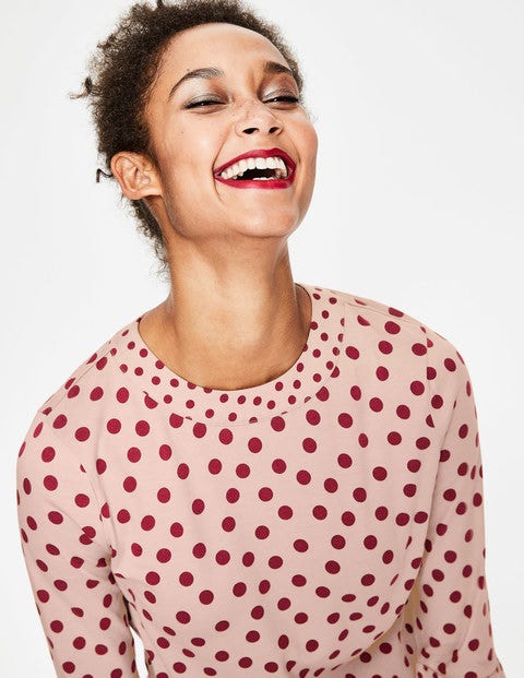 Althea Jersey Top - Milkshake Dotty Spot Althea Jersey Top - Milkshake Dotty Spot