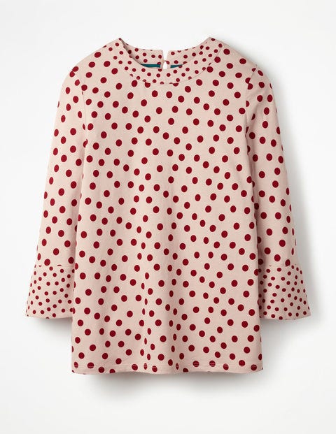 Althea Jersey Top - Milkshake Dotty Spot Althea Jersey Top - Milkshake Dotty Spot