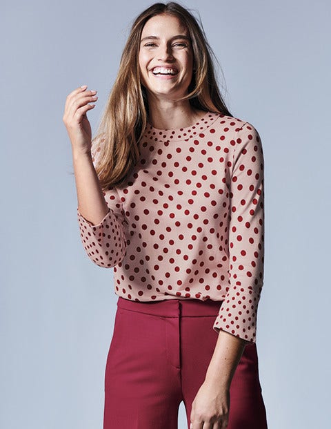 Althea Jersey Top - Milkshake Dotty Spot Althea Jersey Top - Milkshake Dotty Spot