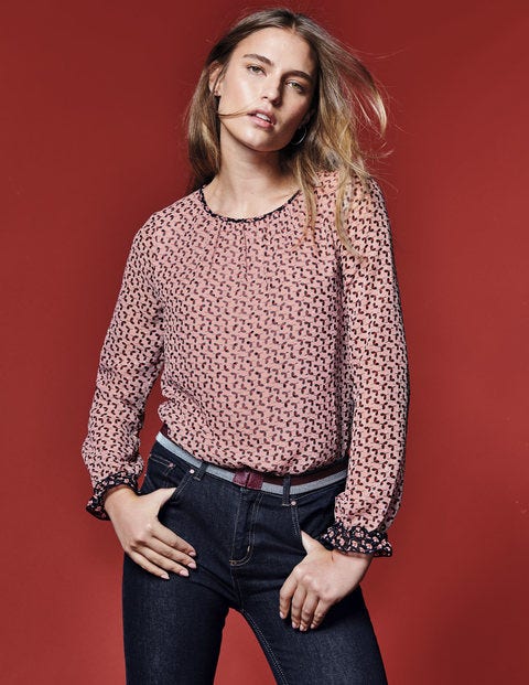 Ivy Jersey Top - Milkshake Clover Geo Ivy Jersey Top - Milkshake Clover Geo