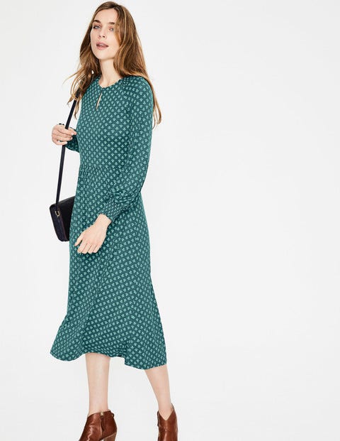 Eliza Jersey Midi Dress - Seaweed Bud Eliza Jersey Midi Dress - Seaweed Bud