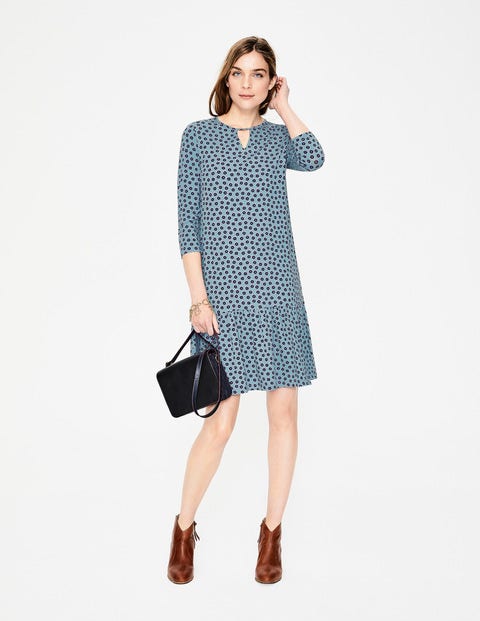 Selena Jersey Dress - Heritage Blue Daisy Duo Selena Jersey Dress - Heritage Blue Daisy Duo