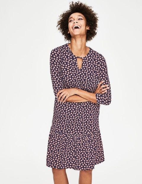 Selena Jersey Dress - Navy Daisy Duo Selena Jersey Dress - Navy Daisy Duo