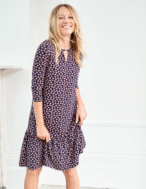 Selena Jersey Dress - Navy Daisy Duo Selena Jersey Dress - Navy Daisy Duo