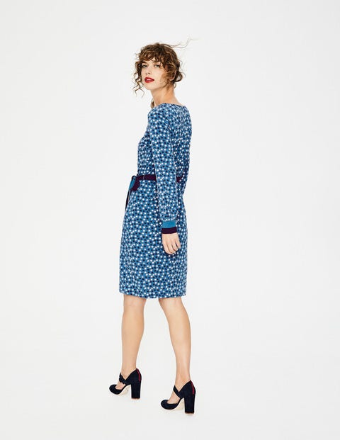 Robe Fawn En Jersey - Étoiles bleu ruban Robe Fawn En Jersey - Étoiles bleu ruban