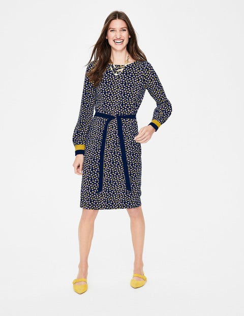 Robe Fawn En Jersey - Étoiles bleu marine Robe Fawn En Jersey - Étoiles bleu marine