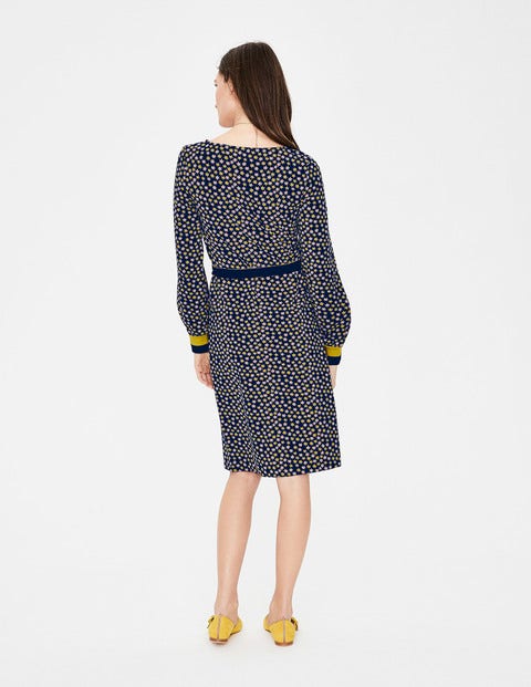Robe Fawn En Jersey - Étoiles bleu marine Robe Fawn En Jersey - Étoiles bleu marine